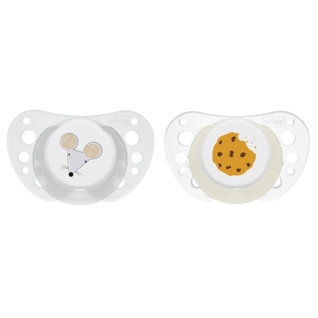 Chicco Suzeta din silicon PH AIR 16-36M luminiscenta transparent 2buc 7503544 Cutie N2