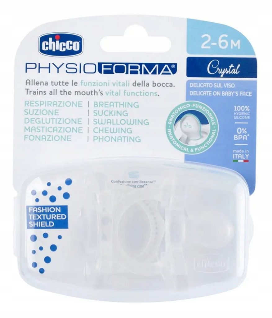 Chicco Suzeta luxe Blue/Green 2-6M 2buc 7308831 Cutie N2