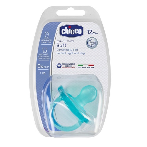 Chicco Suzeta totala din silicon Albastra12M+1Buc Bucata N1