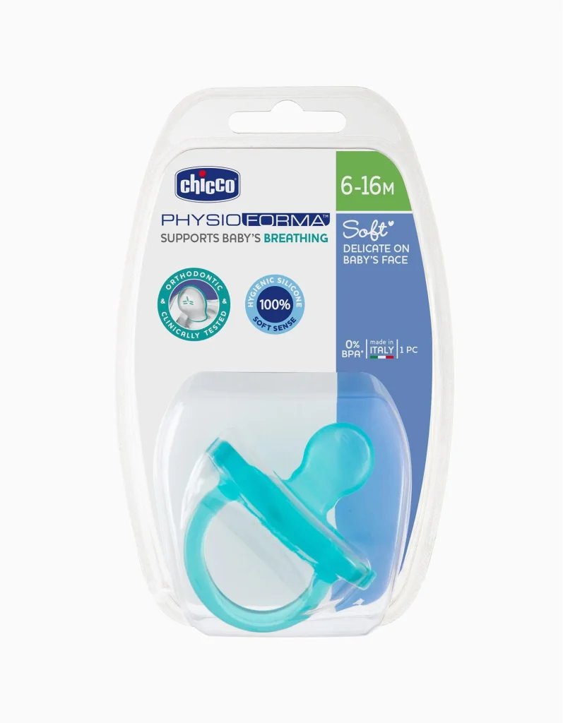 Chicco Suzeta totala din silicon Albastra 6-12M+1Buc Bucata N1