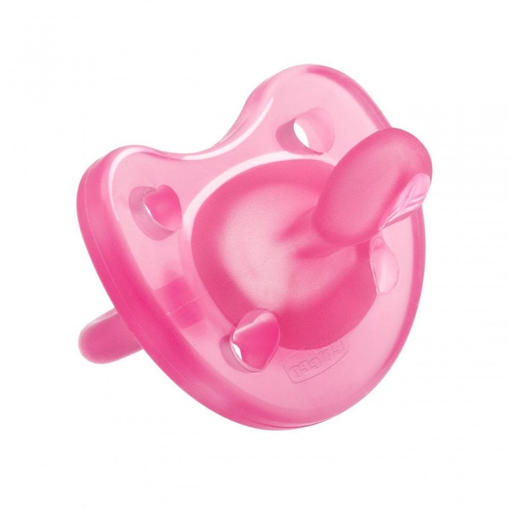 Chicco Suzeta totala din silicon Roz 12M+1Buc Bucata N1