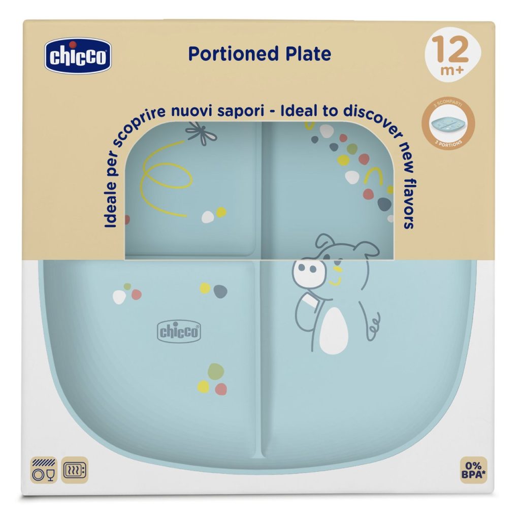 CHICCO  Farfurie portionata 12M+ BLUE 2025  1600325