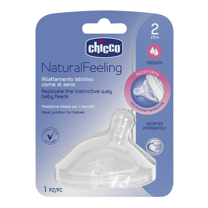 Chicco Tetina silicon Step Up 2 flux normal 2M+ 810231000 New Bucata N1